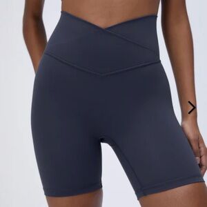 Adanola Ultimate Wrap Over Crop Shorts - Midnight Blue